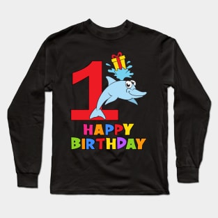 1st First Birthday Party 1 Year Old One Year Long Sleeve T-Shirt